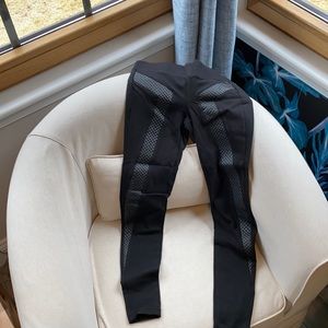 Leather and cotton high waited skinny leggings